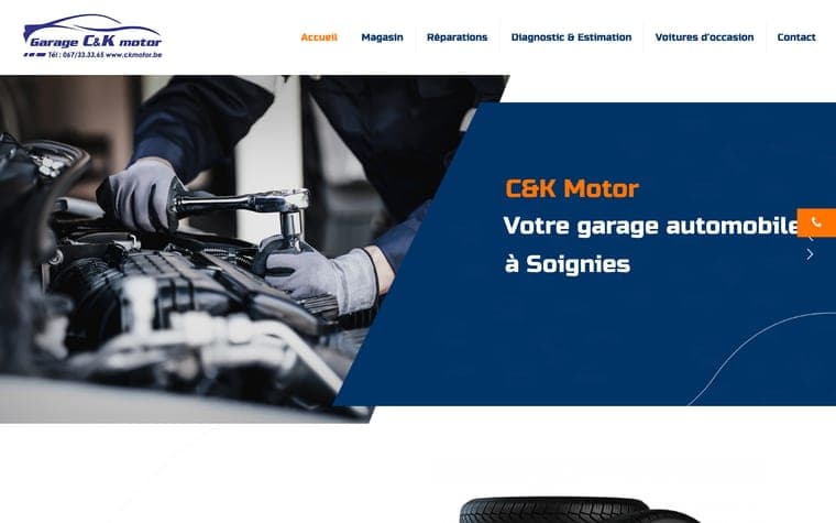 Site web CK Motor réalisé par Webforce