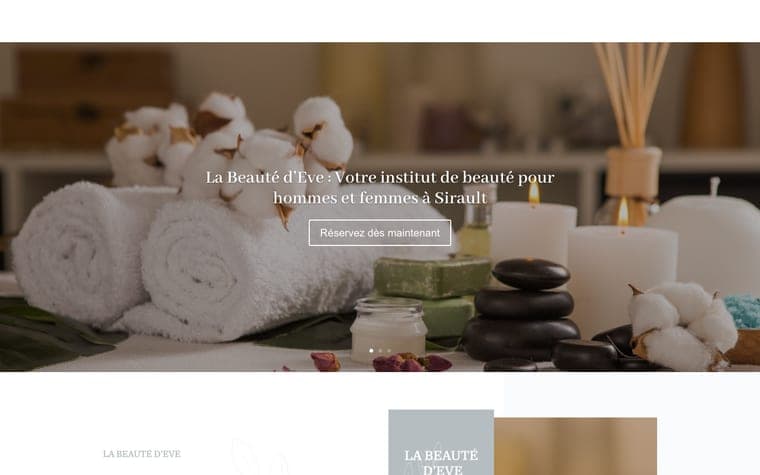 Site web La Beauté d'Eve réalisé par Webforce