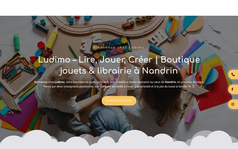 Site web Ludimo réalisé par Webforce