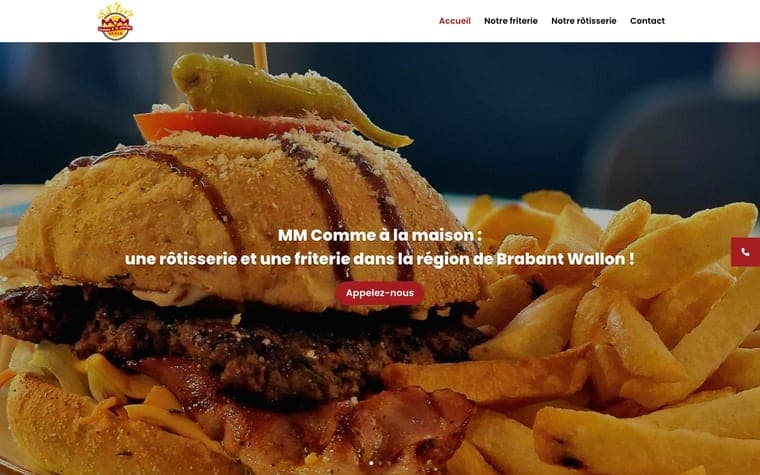 Site web MM Friterie réalisé par Webforce